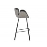 Waldo Barstool - Nightfall Black / November Grey - Side Angle