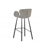 Waldo Barstool - Nightfall Black / November Grey - Back Angle