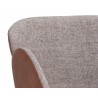 Waldo Barstool - November Grey / Cinnamon Brown - Seat Back Close-up