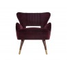 Hanna Lounge Chair - Leo Cabernet - Front
