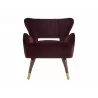 Hanna Lounge Chair - Leo Cabernet - Front - Hanna Lounge Chair - Leo Cabernet - Front