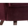 Hanna Lounge Chair - Leo Cabernet - Seat Close-up