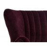 Hanna Lounge Chair - Leo Cabernet - Seat Back 