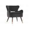 Hanna Lounge Chair - Leo Shale Grey - Angled View