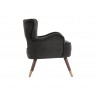 Hanna Lounge Chair - Leo Shale Grey - Side Angle