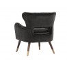 Hanna Lounge Chair - Leo Shale Grey - Back Angle