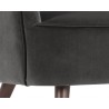 Hanna Lounge Chair - Leo Shale Grey - Seat Close-up