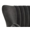 Hanna Lounge Chair - Leo Shale Grey - Seat Back Close-up