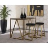 Sunpan Abel Counter Table - Gold - Black Marble - Lifestyle