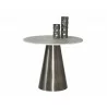 Damon Bistro Table - Gunmetal - 35.5" - Front Angle with Decor - Damon Bistro Table - Gunmetal - 35.5" - Front Angle with Decor