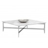 Sunpan Clearwater Coffee Table - Square - Angled with Decor