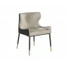 Gianni Dining Chair - Dillon Stratus / Dillon Black - Angled View - Gianni Dining Chair - Dillon Stratus / Dillon Black - Angled View