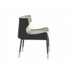 Gianni Dining Chair - Dillon Stratus / Dillon Black - Side Angle - Gianni Dining Chair - Dillon Stratus / Dillon Black - Side Angle