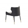Gianni Dining Chair - Dillon Stratus / Dillon Black - Back Angle