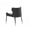 Gianni Dining Chair - Dillon Stratus / Dillon Black - Back Angle - Gianni Dining Chair - Dillon Stratus / Dillon Black - Back Angle
