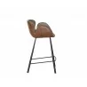 Waldo Counter Stool - November Grey / Cinnamon Brown - Side Angle - Waldo Counter Stool - November Grey / Cinnamon Brown - Side Angle
