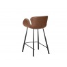 Waldo Counter Stool - November Grey / Cinnamon Brown - Back Angle