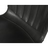 Sunpan Arabella Counter Stool - Bravo Portabella / Polo Club Kohl Grey - Seat Closeup Angle