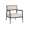 Sunpan Damien Lounge Chair - Dillon Cream - Angled View