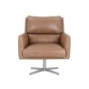 Sunpan Easton Swivel Lounge Chair - Camel Leather - Front