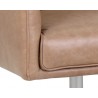 Sunpan Easton Swivel Lounge Chair - Camel Leather - Seat Leg Close-Up