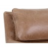 Sunpan Easton Swivel Lounge Chair - Camel Leather - Seat Back Close-up