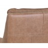 Sunpan Easton Swivel Lounge Chair - Camel Leather - Seat Close-Up
