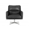 Sunpan Easton Swivel Lounge Chair - Marseille Black - Front