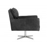 Sunpan Easton Swivel Lounge Chair - Marseille Black - Side