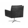 Sunpan Easton Swivel Lounge Chair - Marseille Black - Back Angle