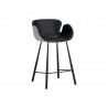 Waldo Counter Stool - Nightfall Black / November Grey - Angled View 
