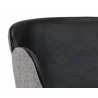 Waldo Counter Stool - Nightfall Black / November Grey - Seat Back Close-up - Waldo Counter Stool - Nightfall Black / November Grey - Seat Back Close-up
