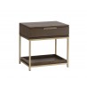 Rebel Nightstand - Gold - Raw Umber - Angled