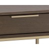 Rebel Nightstand - Gold - Raw Umber - Drawer Close-Up