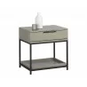 Rebel Nightstand - Black - Taupe - Angled with Decor - Rebel Nightstand - Black - Taupe - Angled with Decor
