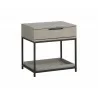 Rebel Nightstand - Black - Taupe - Angled - Rebel Nightstand - Black - Taupe - Angled