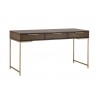 Rebel Desk - Gold - Raw Umber - Angled View