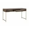 Rebel Desk - Gold - Raw Umber - Angled with Opened Drawer - Rebel Desk - Gold - Raw Umber - Angled with Opened Drawer