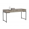 Rebel Desk - Black - Taupe - Angled with Decor