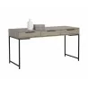 Rebel Desk - Black - Taupe - Angled with Decor - Rebel Desk - Black - Taupe - Angled with Decor