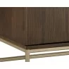 Sunpan Rebel Sideboard - Gold - Raw Umber - Leg Close-up - Sunpan Rebel Sideboard - Gold - Raw Umber - Leg Close-up