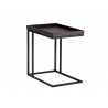 Arden C-shaped End Table - Black - Charcoal Grey - 