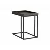 Arden C-shaped End Table - Black - Charcoal Grey - Back Side Angle - Arden C-shaped End Table - Black - Charcoal Grey - Back Side Angle