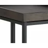 Arden C-shaped End Table - Black - Charcoal Grey - Side Closeup Angle - Arden C-shaped End Table - Black - Charcoal Grey - Side Closeup Angle