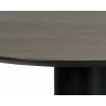 Monaco Coffee Table - Black - Light Grey Marble / Raw Umber/Charcoal Grey - Closeup Angle - Monaco Coffee Table - Black - Light Grey Marble / Raw Umber/Charcoal Grey - Closeup Angle