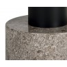 Monaco Coffee Table - Black - Light Grey Marble / Raw Umber/Charcoal Grey - Base Closeup Angle
