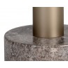 Monaco End Table - Gold - Light Grey Marble / Charcoal Grey - Close-up