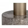 Monaco End Table - Gold - Light Grey Marble / Charcoal Grey - Close-up - Monaco End Table - Gold - Light Grey Marble / Charcoal Grey - Close-up