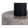 Monaco End Table - Black - Light Grey Marble / Raw Umber - Close-up