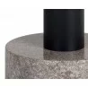 Monaco End Table - Black - Light Grey Marble / Raw Umber - Close-up - Monaco End Table - Black - Light Grey Marble / Raw Umber - Close-up